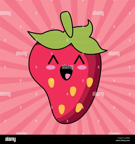 Kawaii Strawberry Fruit Icon Fotograf As E Im Genes De Alta Resoluci N