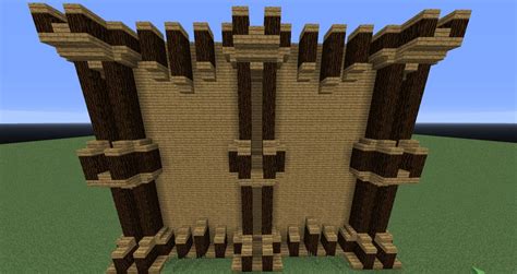 Wood Style Wall Straight Piece Minecraft Project