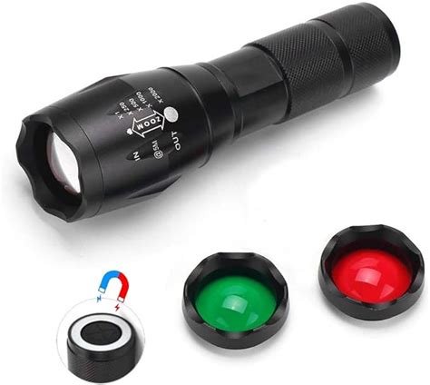 Lampe Torche Multicolore Avec Filtre Vert Rouge Weslite Torche Rouge