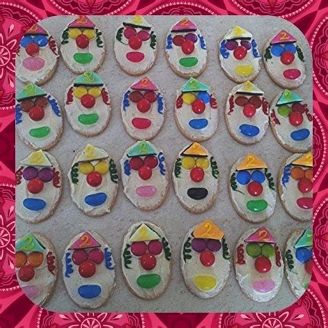 Clown Face Biscuits How To Decorate A Character Cookie Food