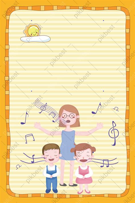 Childrens Song Competition Singing Competition Poster Background