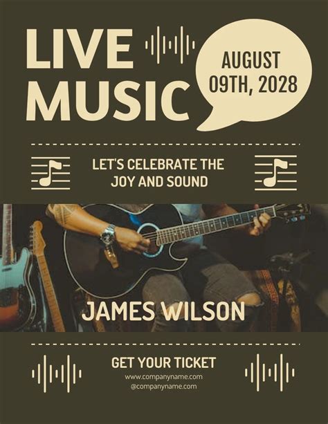 Modern Live Music Performance Flyer Template Venngage