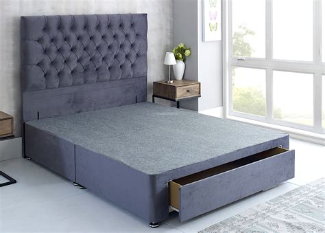 Velvet Fabric Universal Divan Base Bedworld