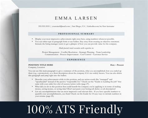 Free Ats Compatible Resume Templates