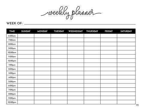 Weekly Planners 25 FREE Printables Printabulls