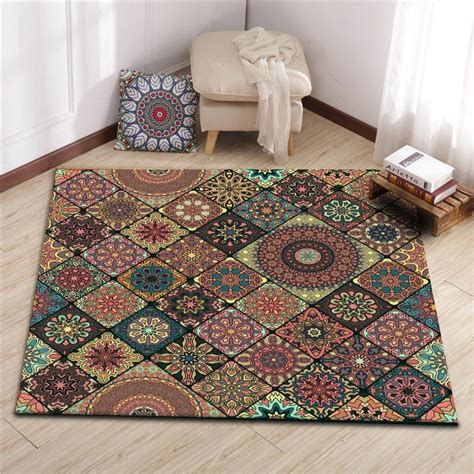 Богемные большие коврики для гостиной, спальни, Декор, персидский ковер ...