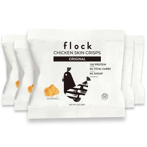 Flock Keto Chicken Skin Chips TSF11 Original Flavor Low Carb High