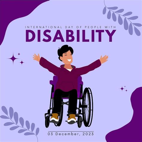 Premium Vector World Disability Day Post Template