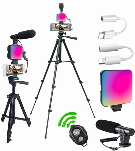 Peanutech Vlogging Kit For Iphone Youtube Starter Kit Vlogging Camera Kit With Rgb