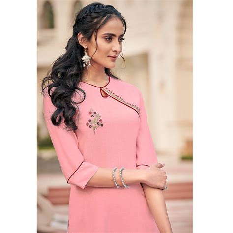 Pink Casual Wear Embroidered Cotton Palazzo Suit