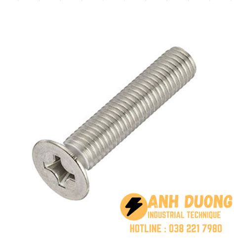 Bulong Pake đầu bằng Inox 304 M4 Kỹ Thuật Công Nghiệp Ánh Dương