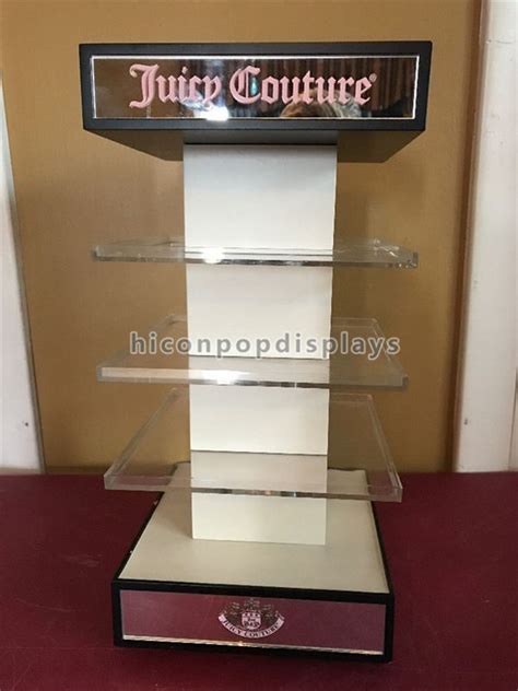 Acrylic Cosmetic Display Stand Visual Merchandising Way Spinning