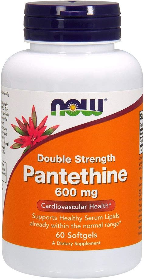 Amazon Pantethine 600 Mg 60 SGELS By Now Foods Pack Of 4