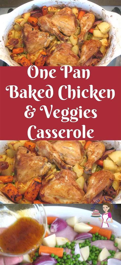 One Pan Baked Chicken And Veggies Casserole Veena Azmanov