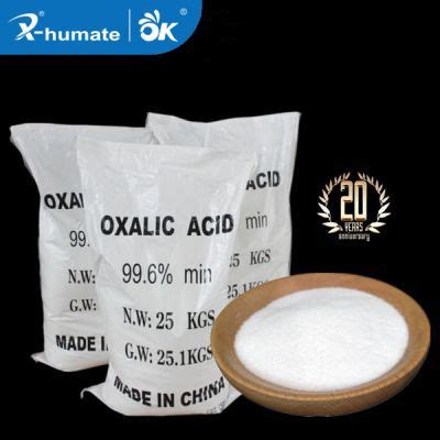 Oxalic Acid Powder 99.6% White Crystalline Industrial Use