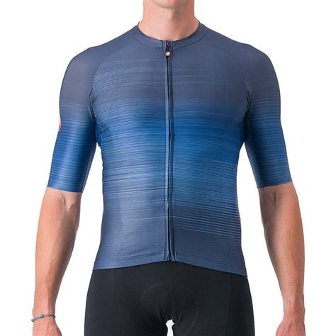 Maillot vélo manches courtes Castelli Aero Race 6 0 aéro Noir Bleu