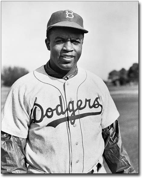 Jackie Robinson In Baseball Uniform 8x10 Silver Halide Photo Print Ebay