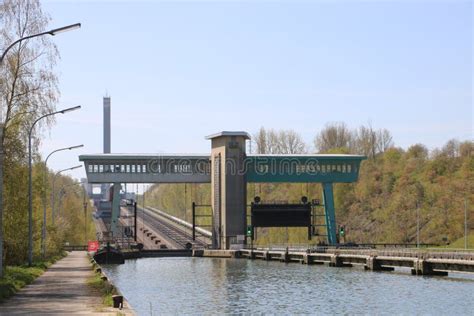 Ronquières Inclined Plane Belgium Stock Photo Image of ship