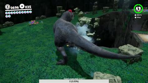 Super Mario Odyssey Cascade Kingdom Moon 12 Dinosaur Nest Big Cleanup Youtube