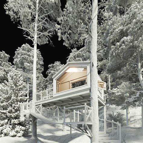 Winter Tree Hut :: Behance