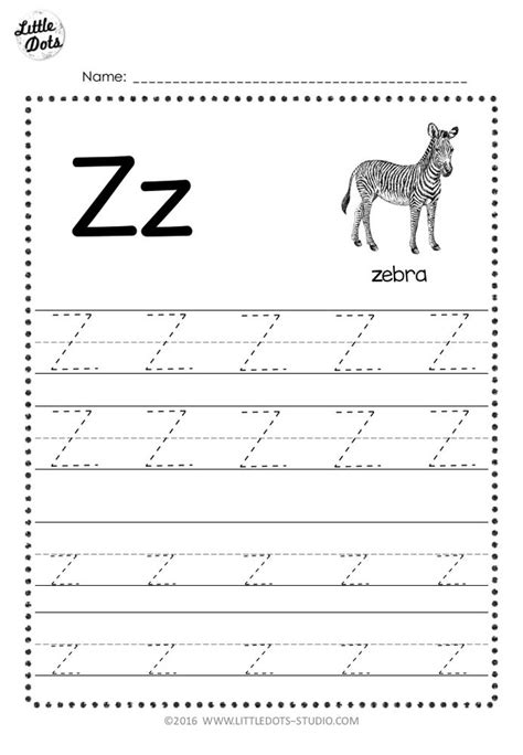 Free Letter Z Tracing Worksheets