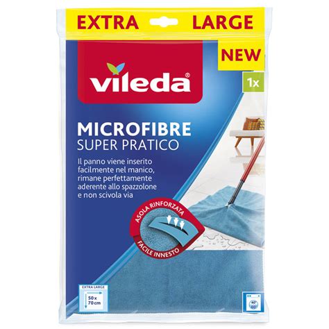 VILEDA MICROFIBRE Panno Pavimenti Super Pratico Extra Large 50x70 Cm