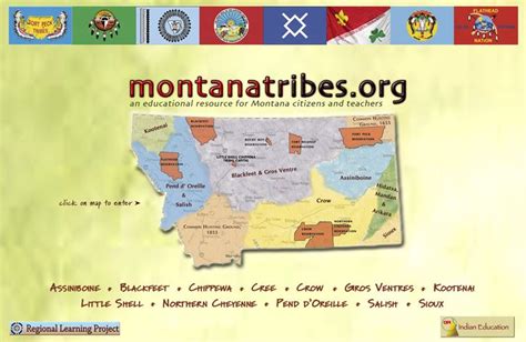 Montana Native American Tribe Map