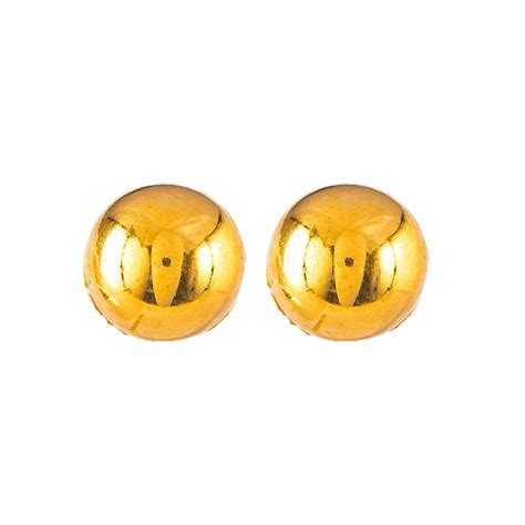 22ct Gold Round Stud Earring PureJewels UK