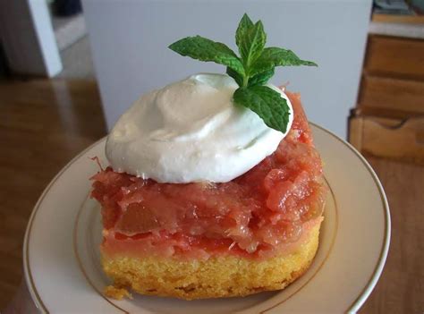 Rhubarb Pineapple Upsidedown Cake Recipe Just A Pinch Recipes