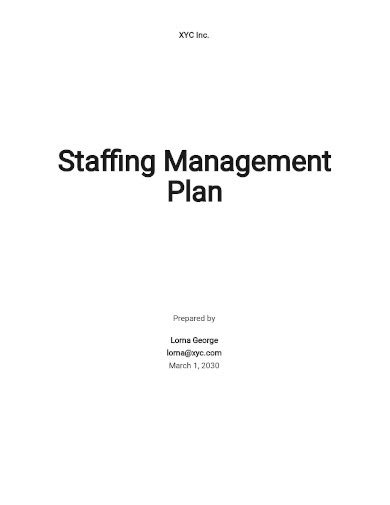 Free 10 Staffing Management Plan Samples In Pdf Ms Word Apple