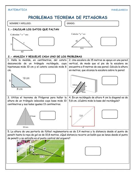 Ejercicio De Problemas Teorema De Pitagoras School Subjects Google