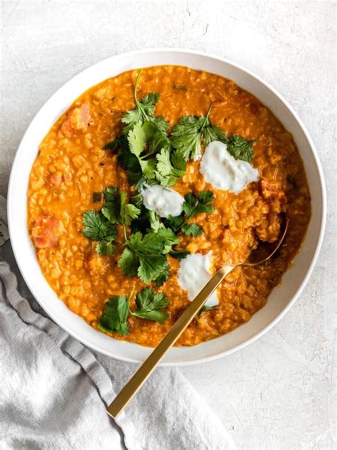 Red Lentil Curry (Vegan, Easy, Delicious) - Real + Vibrant