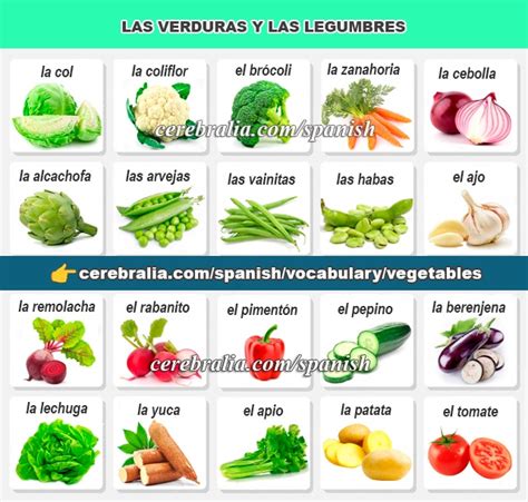 🥇【 Spanish Vocabulary Vegetables 】 ️