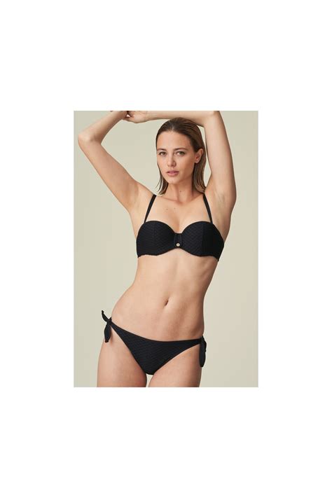 Bikini negro de lazos compra baño en Unas1 con Descuentos Bikinis