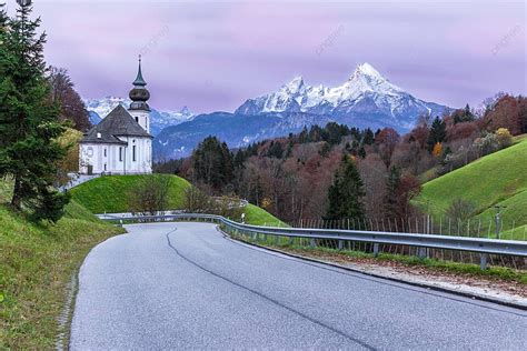 Maria Gern Church With Watzmann Mountains Bavarian Alps Photo