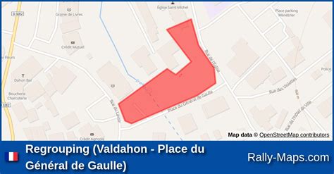 Regrouping Valdahon Place du Général de Gaulle stage map Rallye