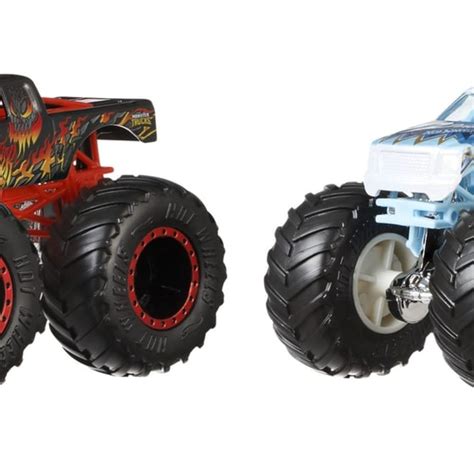 Mattel Hot Wheels Monster Trucks Οχήματα Σετ Των 2 6 Σχέδια FYJ64