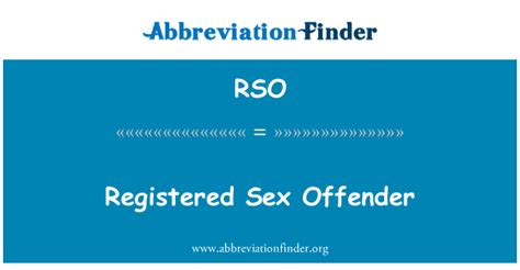 Rso Definici N Delincuente Sexual Registrado Registered Sex Offender