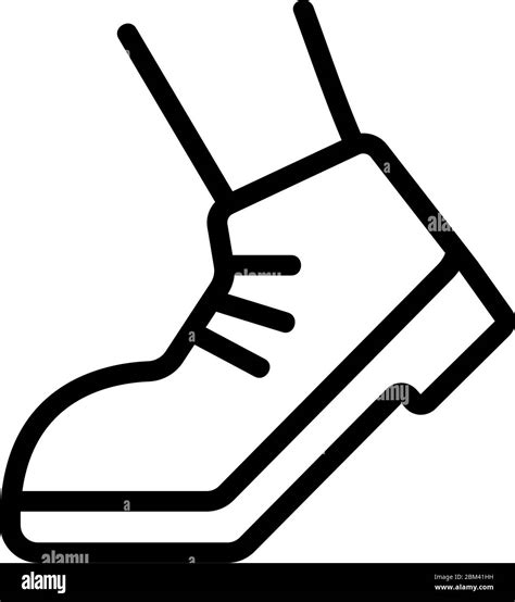 working foot when walking icon vector outline illustration Stock Vector ...