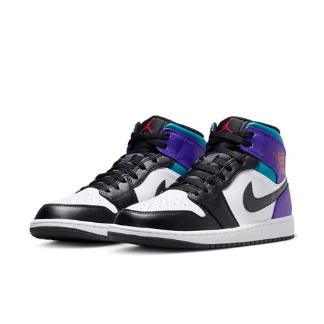 Air Jordan 1 Mid Mens Shoes Whiteblackconcord Bouncewear