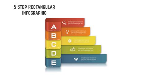 40 PowerPoint 5 Step Rectangular Infographic PowerUP With POWERPOINT