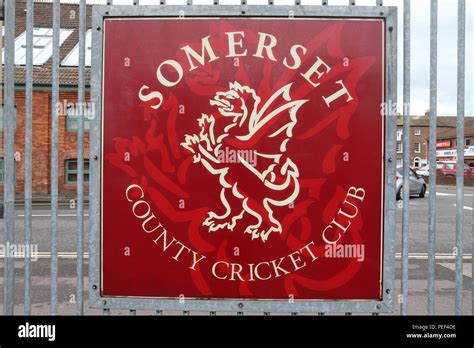 Somerset County Cricket Club signage during Somerset CCC vs Essex CCC ...