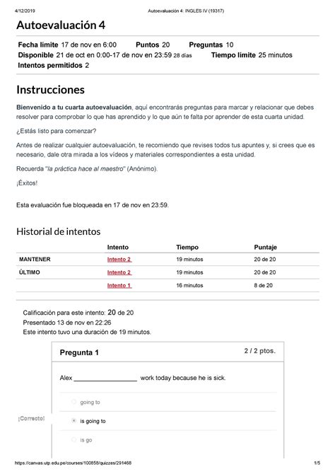 Autoevaluación 4 Autoevaluación 4 Fecha límite 17 de nov en 6 00