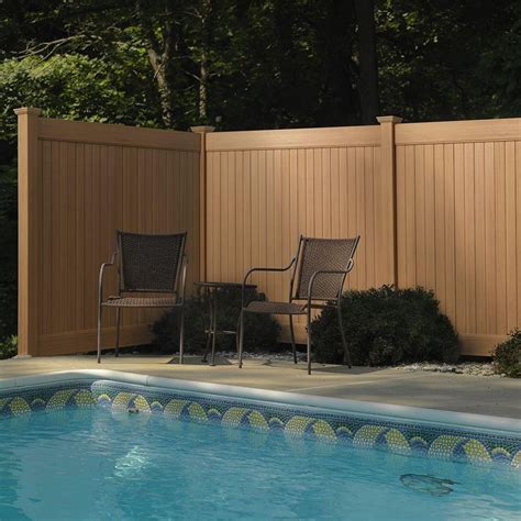 Veranda Ft H X Ft W Cedar Grove Redwood Vinyl Privacy Fence Panel