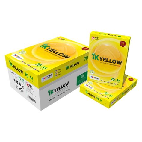 Ik Yellow 70gsm A3 Paper 70gsm A4 Paper 80gsm A4 Paper 450 Sheets