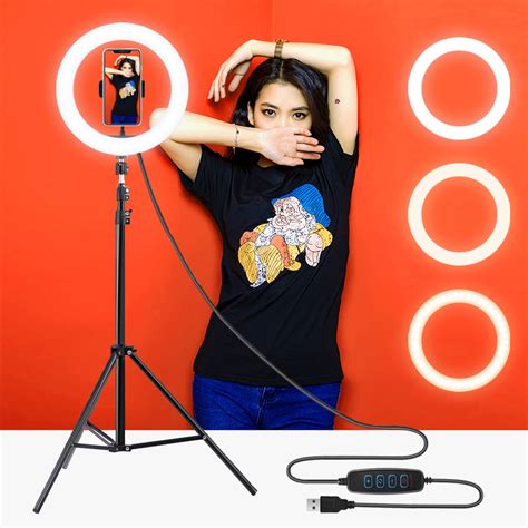 Ring Light With Tripod Stand Ringlight Photographic Lighting 10 Inch