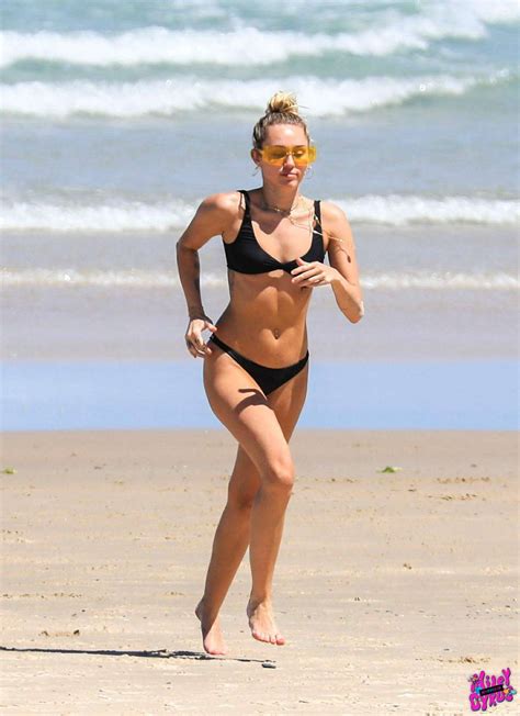 Miley Cyrus In Black Bikini Gotceleb