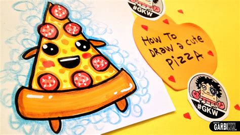 How To Draw A Cute Pizza Easy And Kawaii Drawings By Garbi Kw