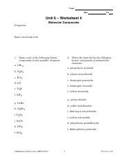 U Ws Molecular Pdf Name Date Pd Unit Worksheet Properties