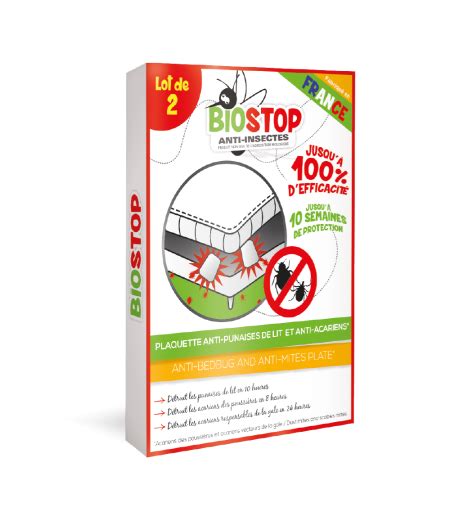 Plaquettes Anti Punaises De Lit Et Anti Acariens Biostop Lot De